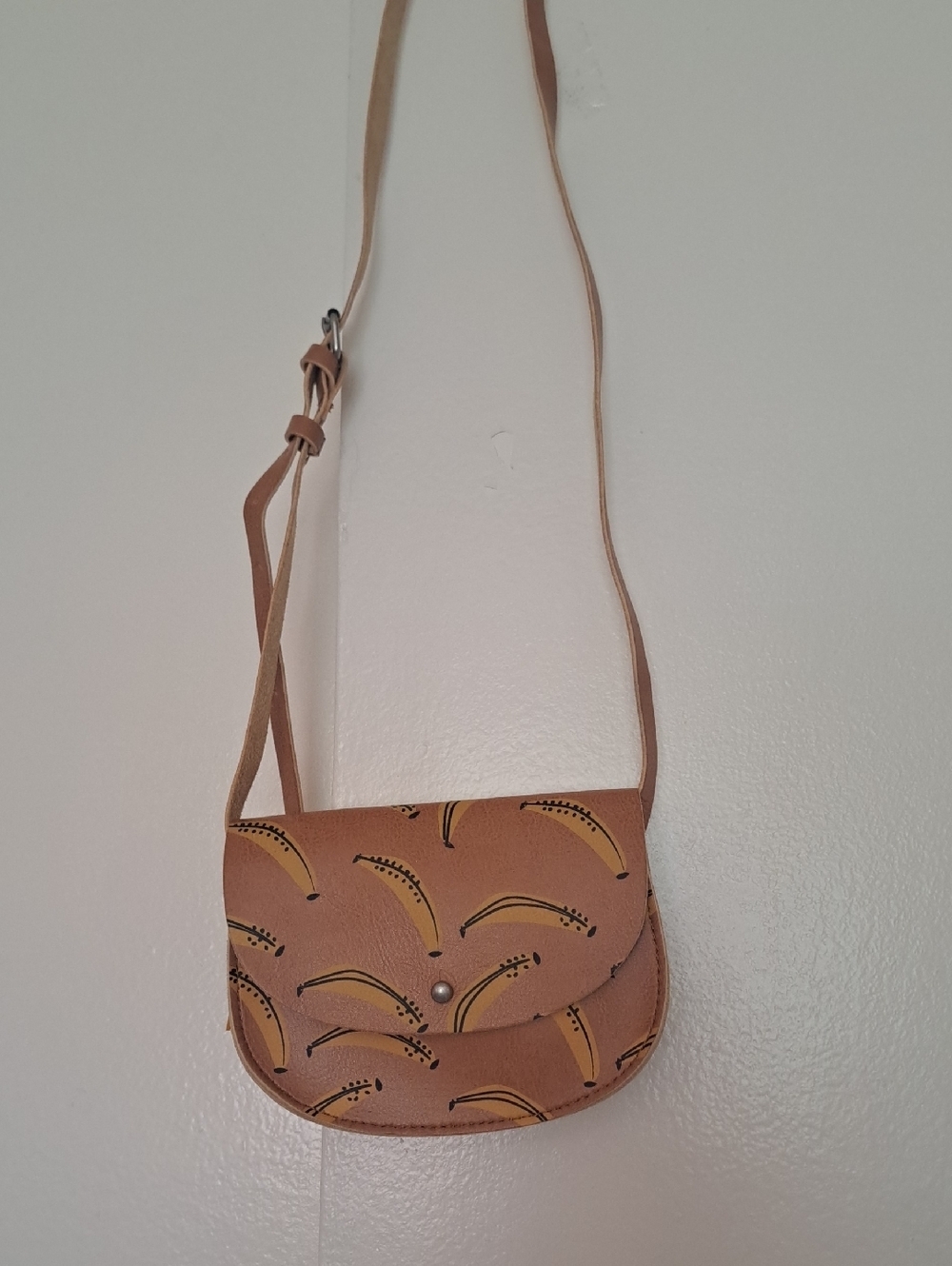 Zara Tan Banana Print Kids Crossbody Bag